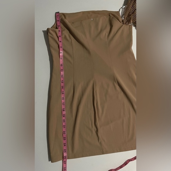 Self Portrait Tan Hotfix Fishnet Maxi Dress crystal Rhinestone studded gown 10 - Picture 9 of 16